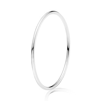 BNH 14 kt hvidgulds Armring, Ø 7,0 cm og 3,0 mm i tykkelse